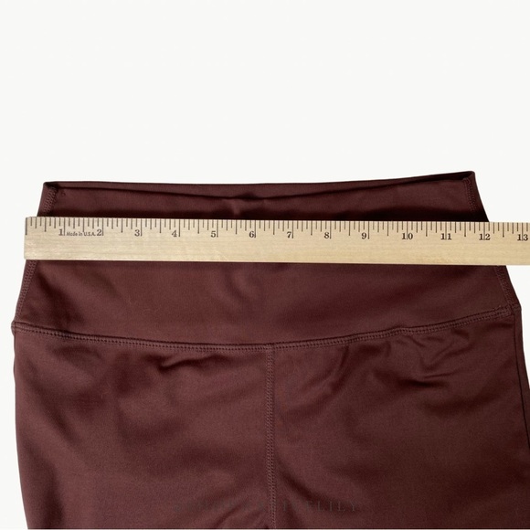 WILO The Label Flare Leggings Size Small Brown Colorblock Split Hem Yoga Pants - Picture 9 of 11